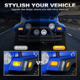 Dynamic LED Turn Signal & Side Marker Lights for Jeep Wrangler TJ (1997–2006)