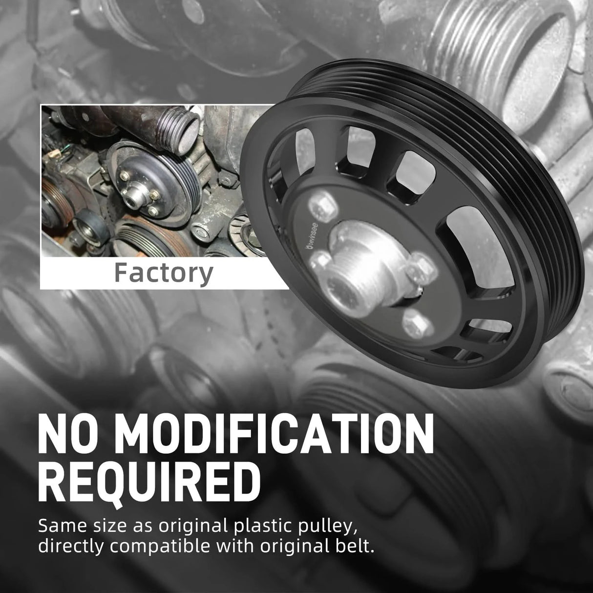 Billet Aluminum Power Steering & Water Pump Pulley Kit – M52 Engine (E36 / E39 / Z3)