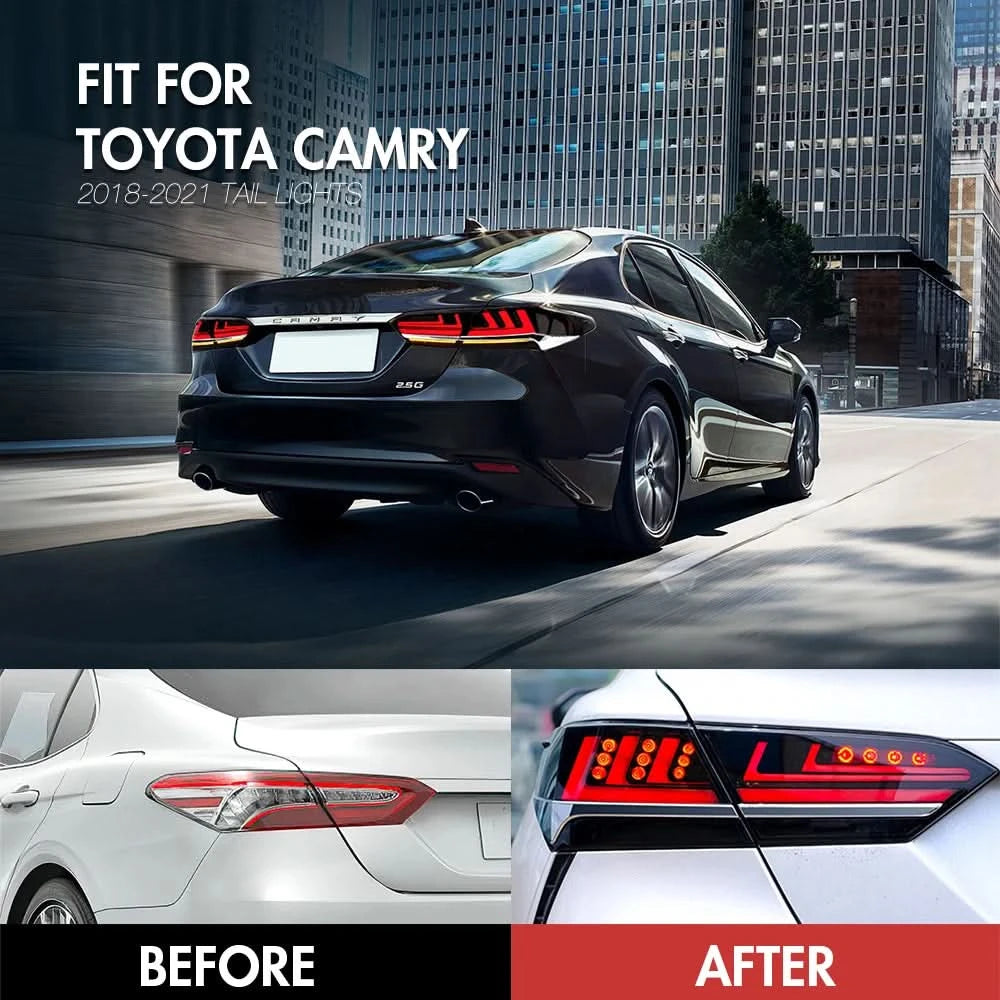Toyota Camry LED Tail Light Assembly – Running, Brake & Rear Fog Lights (2018–2023)
