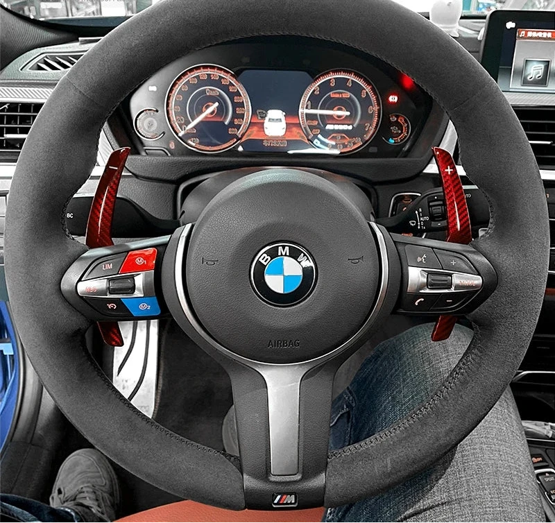 BMW F-Series Dry Carbon Fiber Shift Paddle Extensions – Steering Wheel Upgrade (Pair)