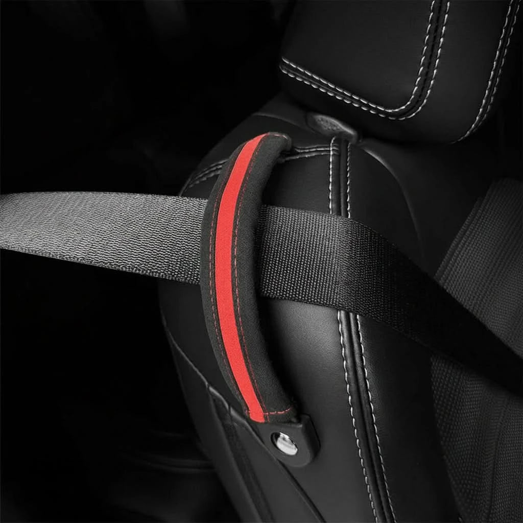 Suede Safety Belt Buckle Cover for Ford Mustang GT / EcoBoost / Dark Horse 2015–2025 – Interior Clip Protector