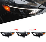 LED Projector Headlights for Ford Fusion / Mondeo 2017–2024 – Triple Beam with Start-Up Animation & Sequential Turn Signals