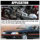 Ford Mustang Cobra / GT / LX & Lightning Billet Aluminium Smog Air Pump Idler Bracket Delete Kit with Pulley 1979 - 1995 (5.0L / 5.8L)