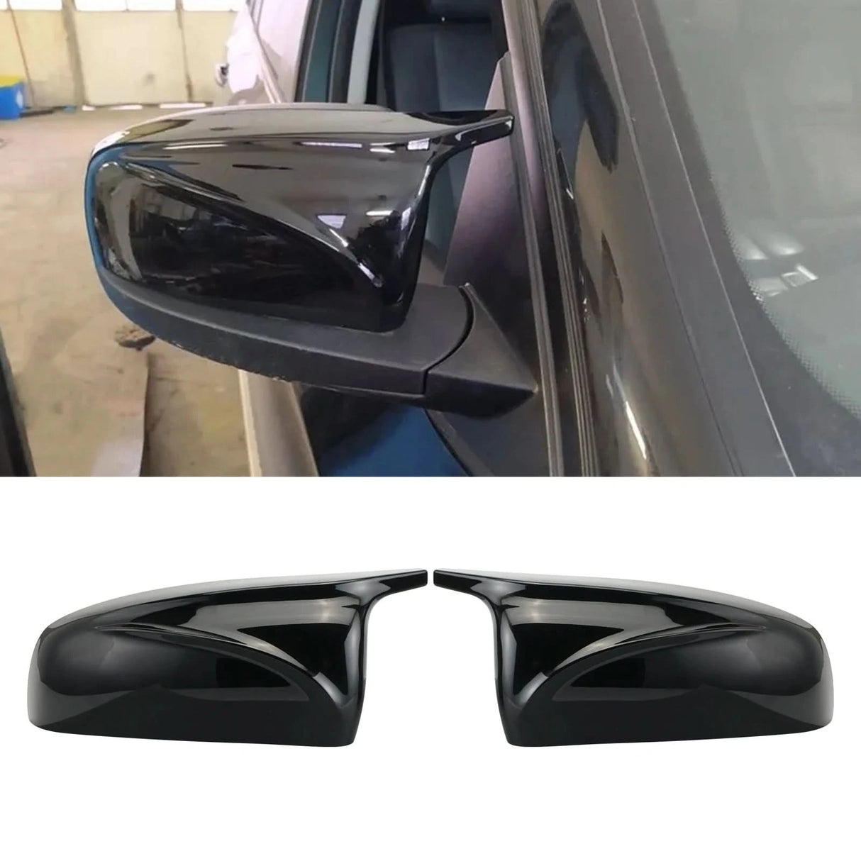 M-Style Gloss Black Mirror Covers – BMW X5 E70 & X6 E71 (2008–2012)