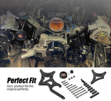 LS Truck Alternator & Power Steering Relocation Kit – Driver Side, Billet Aluminum