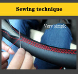 DIY Stitched Steering Wheel Cover for BMW E36, E46, E39, E83 & E53 – Microfiber Leather Interior Wrap