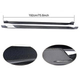 Ford Mustang Carbon Fiber Side Skirt Extensions – Gloss 2×2 Weave (2015–2017 Coupe & Convertible)