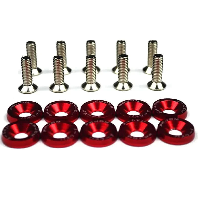 M6x20 Aluminum Bolt & Fender Washer Kit – Universal Engine Bay Fastener Set (10-Piece)