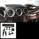 Carbon Fiber Interior Dashboard & Console Trim Kit for Ford Mustang GT 2015–2021 – Full Interior Panel Cover Sticker Set