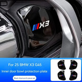 Stainless Steel Inner Door Bowl Guards for BMW X3 G45 2024–2025 – 4-Piece Protective Handle Trim Set