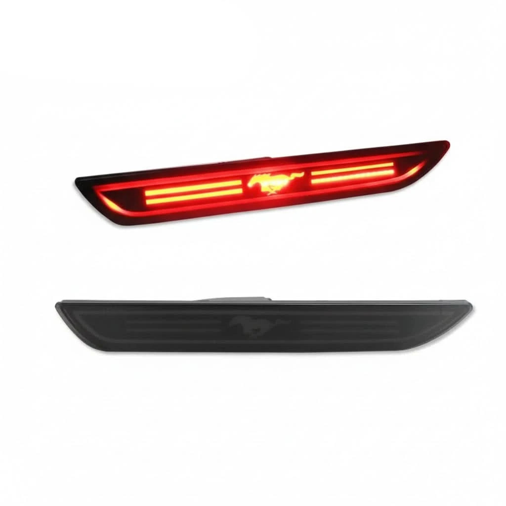 LED Rear Side Marker Lights for Ford Mustang (2015–2023) – Red Fender/Bumper Reflector Lamp Set (2PCS)