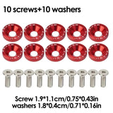 Universal M6 Aluminum Fender Washer & Bolt Kit – Concave Fasteners (20-Piece or 40-Piece Set)