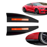 Side Skirt Extension Splitters for Ford Mustang 2015–2025 – Aggressive Rocker Diffuser Winglet Set (2-Piece ABS)