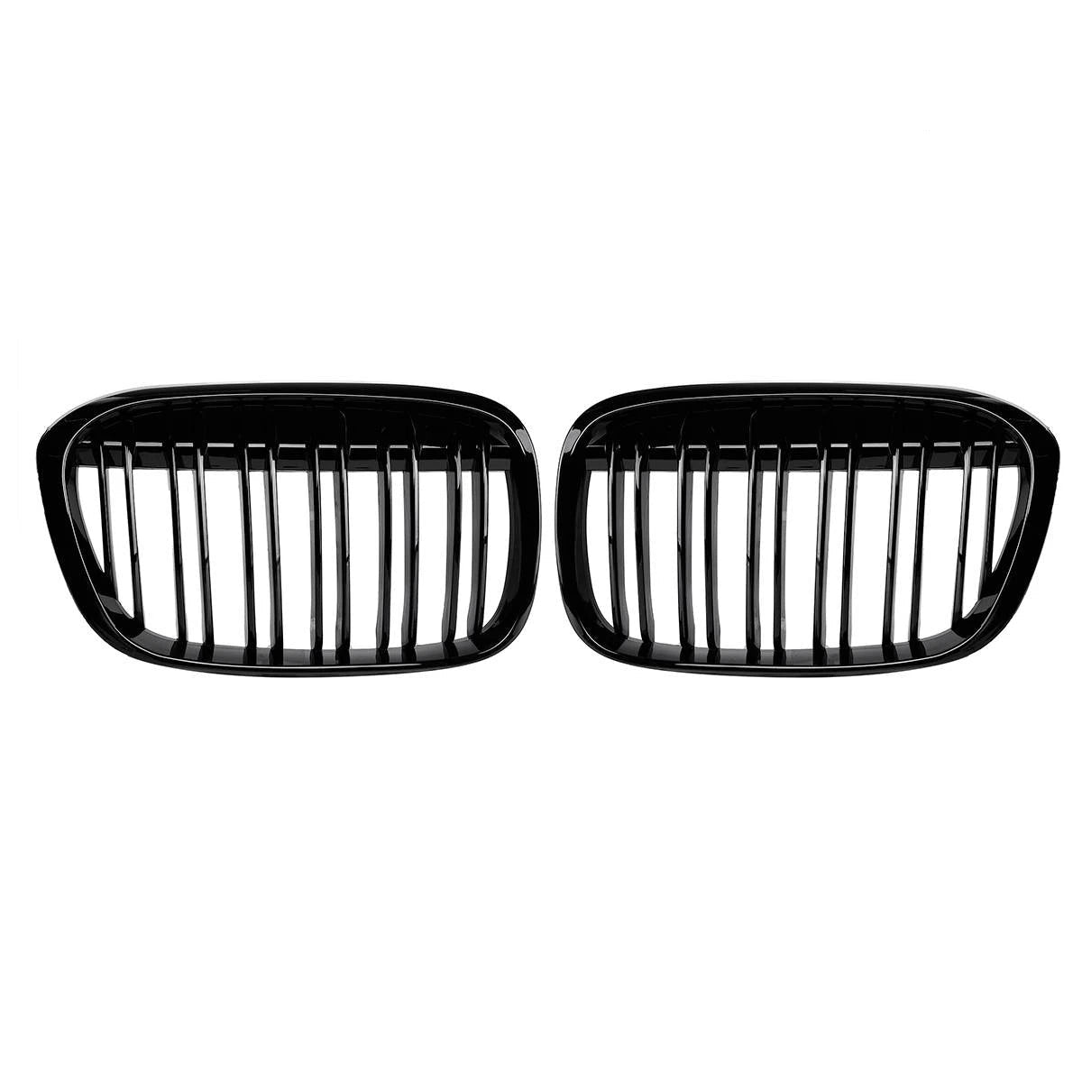 BMW X1 F48/F49 M-Style Front Kidney Grilles – Gloss Black Double-Line Upgrade (2016–2020)