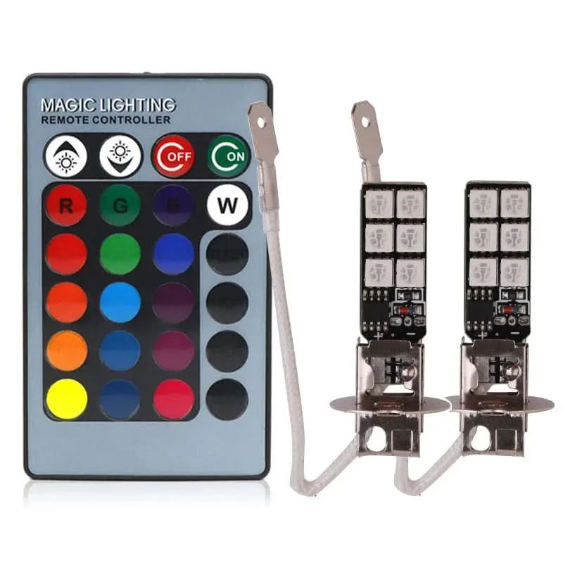 RGB LED Fog Light Bulbs – Multi-Color 5050 Chip Upgrade (H11 / H8 / H9 / H7 / 9005 / 9006 & More)