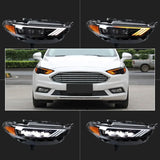 LED Projector Headlights for Ford Fusion / Mondeo 2017–2024 – Triple Beam with Start-Up Animation & Sequential Turn Signals