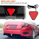 Honda Civic Rear Bumper Diffuser & Splitter Kit with LED Accent – Gloss Black (2016–2022 Sedan)