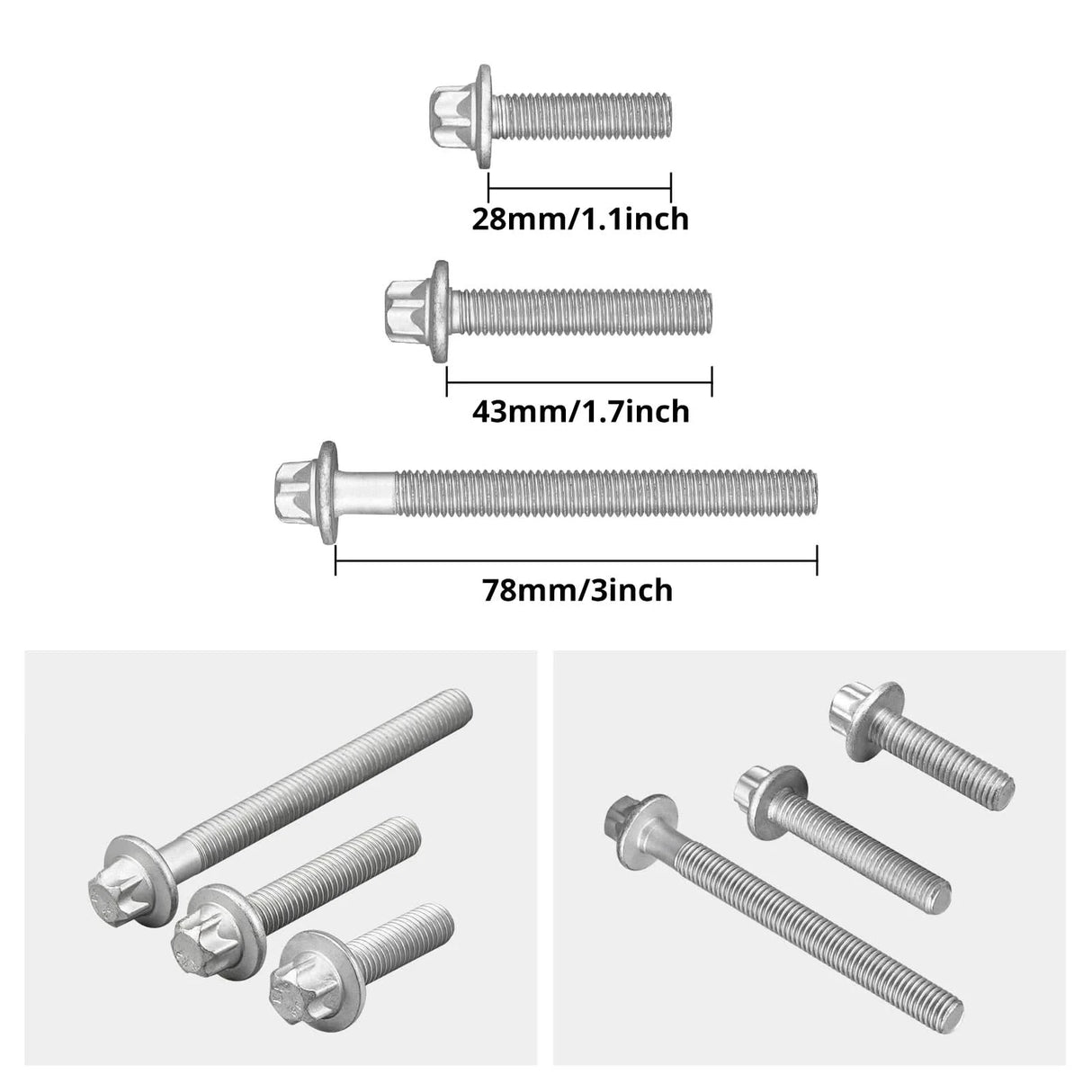 Oil Filter Housing Bolt Kit for BMW N52 N54 N55 S55 Engines