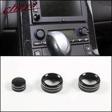 Corvette C6 Aluminum Climate Control Knob Rings – Interior Trim Upgrade (2007–2013, 3-Piece Set)