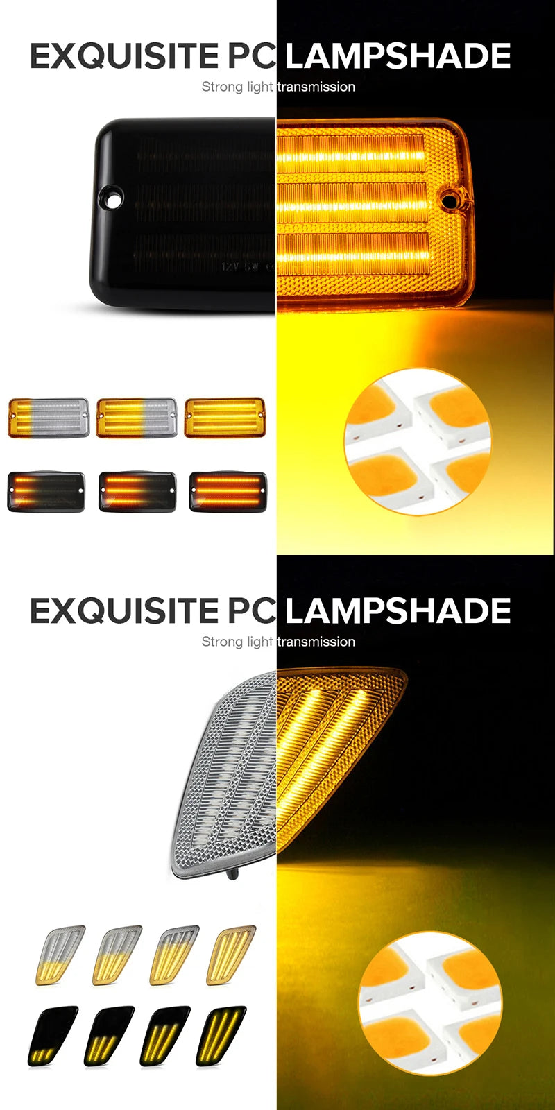 Dynamic LED Turn Signal & Side Marker Lights for Jeep Wrangler TJ (1997–2006)