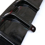 Honda Civic Rear Bumper Diffuser & Splitter Kit with LED Accent – Gloss Black (2016–2022 Sedan)