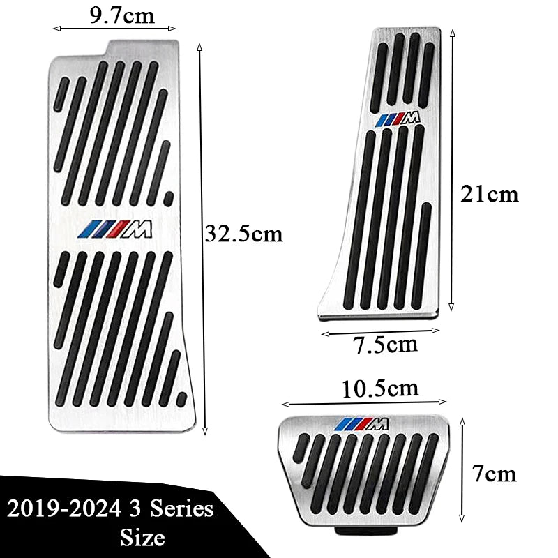 Stainless Steel Performance Pedal Kit for BMW 3 Series (2005–2025) – E90/F30/G20