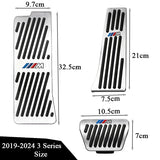 Stainless Steel Performance Pedal Kit for BMW 3 Series (2005–2025) – E90/F30/G20