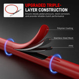 VW Golf / Jetta / Beetle / Bora / Audi TT A3 / Seat Leon Stainless Steel Braided Clutch Hose 6-Speed Manual LHD 1999 - 2007