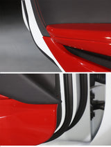 Corvette C8 Interior Door Anti-Kick Panel Covers (2020–2023) – Carbon Fiber/Red