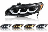 Honda Civic LED Projector Headlights with DRL – Full Assembly Pair (2006–2011)