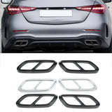 Rear Exhaust Muffler Cover Trim Set For Mercedes‑Benz C‑Class W206 (2021+)
