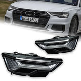 LED Headlights for Audi A6 (2019–2023) – A6 C8 Style with DRL & Dynamic Turn Signals
