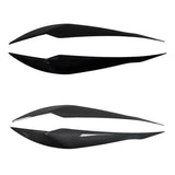 Headlight Eyebrow Covers for BMW 3 Series F30 F31 2012–2019 – Gloss Black / Carbon Look Eyelid Trim Pair
