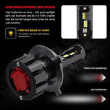 RGB LED Headlight Bulb Kit with App Control – Multi-Fit H1 H4 H7 H11 9005 9006 D2S D3S (Pair)