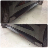 Ford Mustang Carbon Fiber Side Skirt Extensions – Gloss 2×2 Weave (2015–2017 Coupe & Convertible)