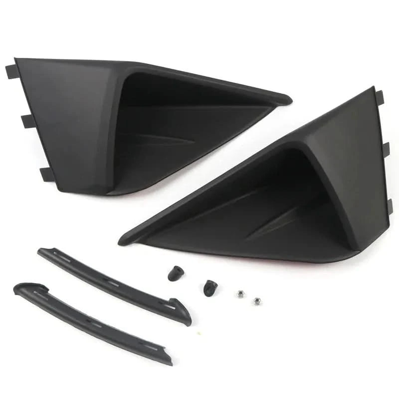 Front Hood Intake Vent Louvers & Fog Light Winglet Cover Trim for Ford Mustang 2018–2022 | Aggressive Front-End Styling Upgrade
