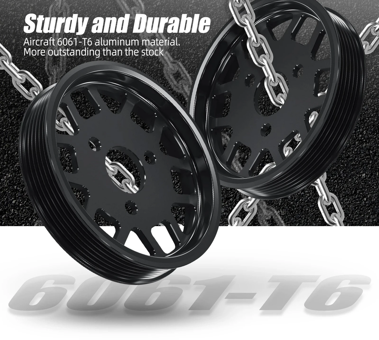 Billet Aluminum Power Steering & Water Pump Pulley Kit – M52 Engine (E36 / E39 / Z3)