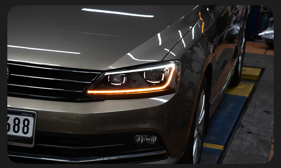 LED Headlights for Volkswagen Jetta MK6 (2011–2018) – Projector Lens & DRL Head Lamp Upgrade