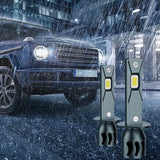 H1 LED Headlight Bulbs – 6000K White CANBUS Plug-and-Play Upgrade (Pair)