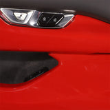 Corvette C8 Interior Door Anti-Kick Panel Covers (2020–2023) – Carbon Fiber/Red