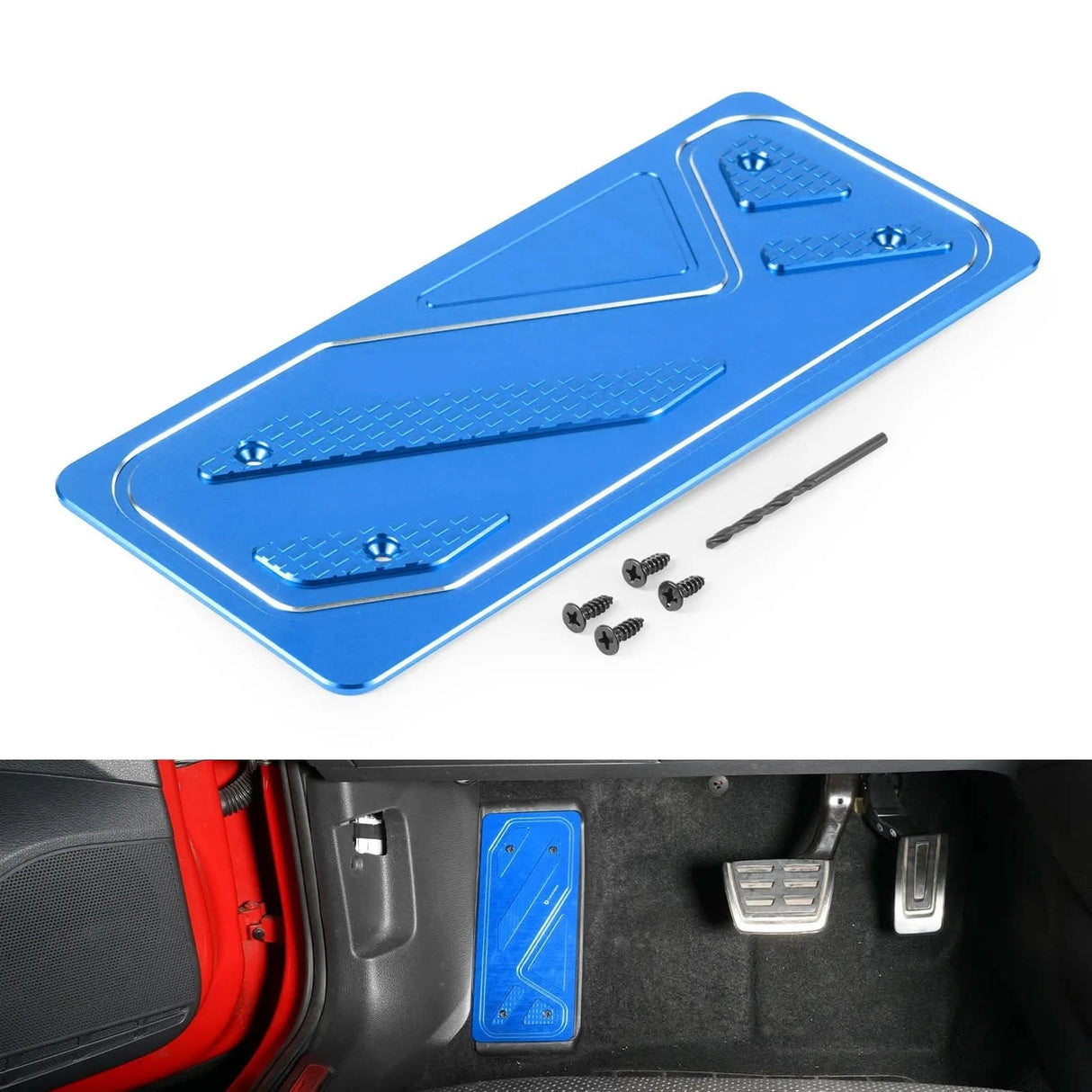 Aluminum Foot Rest Pedal Cover for VW Golf MK7/MK8, Audi A3/RS3 8V, SEAT Leon 5F – (LHD)