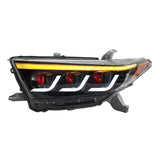 LED Headlight Assembly with Sequential Turn Signals & DRL – Toyota Highlander (2011–2014)