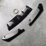 BMW E46 M-Sport Rear Bumper Diffuser & Side Splitter Set – Gloss Black ABS (1999–2005)
