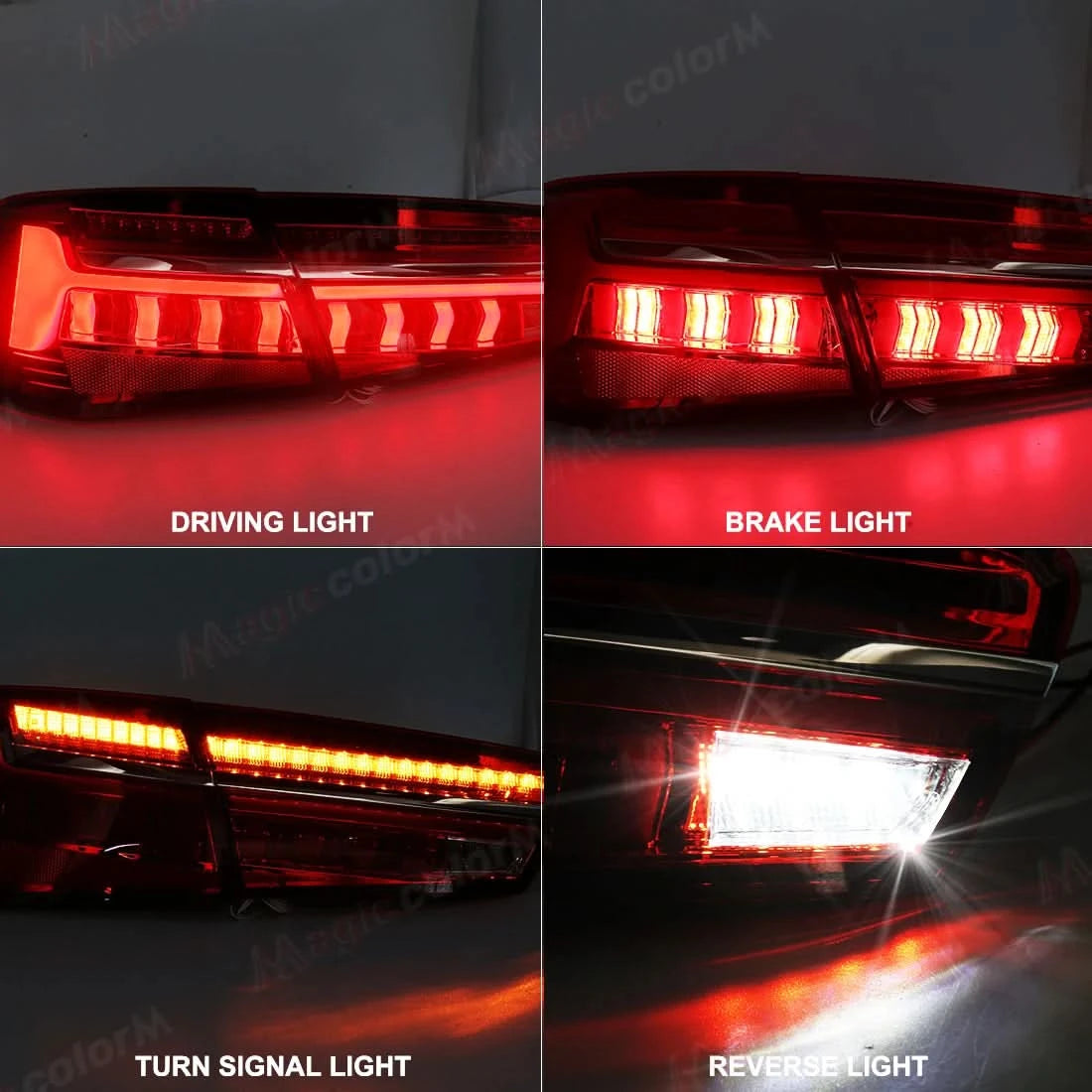Audi A6 C7 LED Tail Lights – Rear Brake, Reverse, Parking & Turn Signal Assembly (2012–2015)