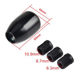 Universal 5-Speed Billet Aluminum Manual Shift Knob with Adapter Kit