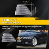 BMW E36 Coupe Front Corner Turn Signal Lights – Amber / Clear / Smoked (1992–1999, Pair)