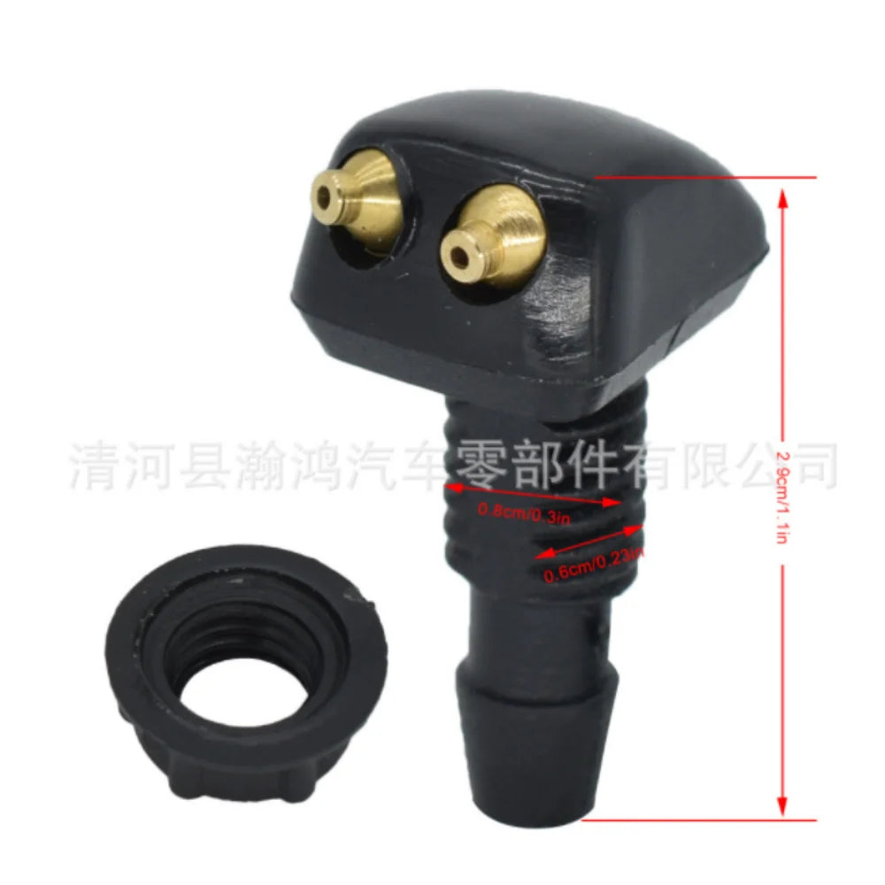 Universal BMW Front Windshield Washer Jet Nozzle Set (2-Piece, Fits Most BMW Models Including E30 / E34 / E36 / E39 / E46 / E53 X5 / E60 / E87 / E90 / E91 / E92 / E93 / F10 / F20 / F30 / M3 / M4 / M5)