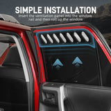Billet Rear Door Window Vent Inserts for Toyota 4Runner 2010–2021