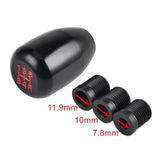 Universal 5-Speed Billet Aluminum Manual Shift Knob with Adapter Kit