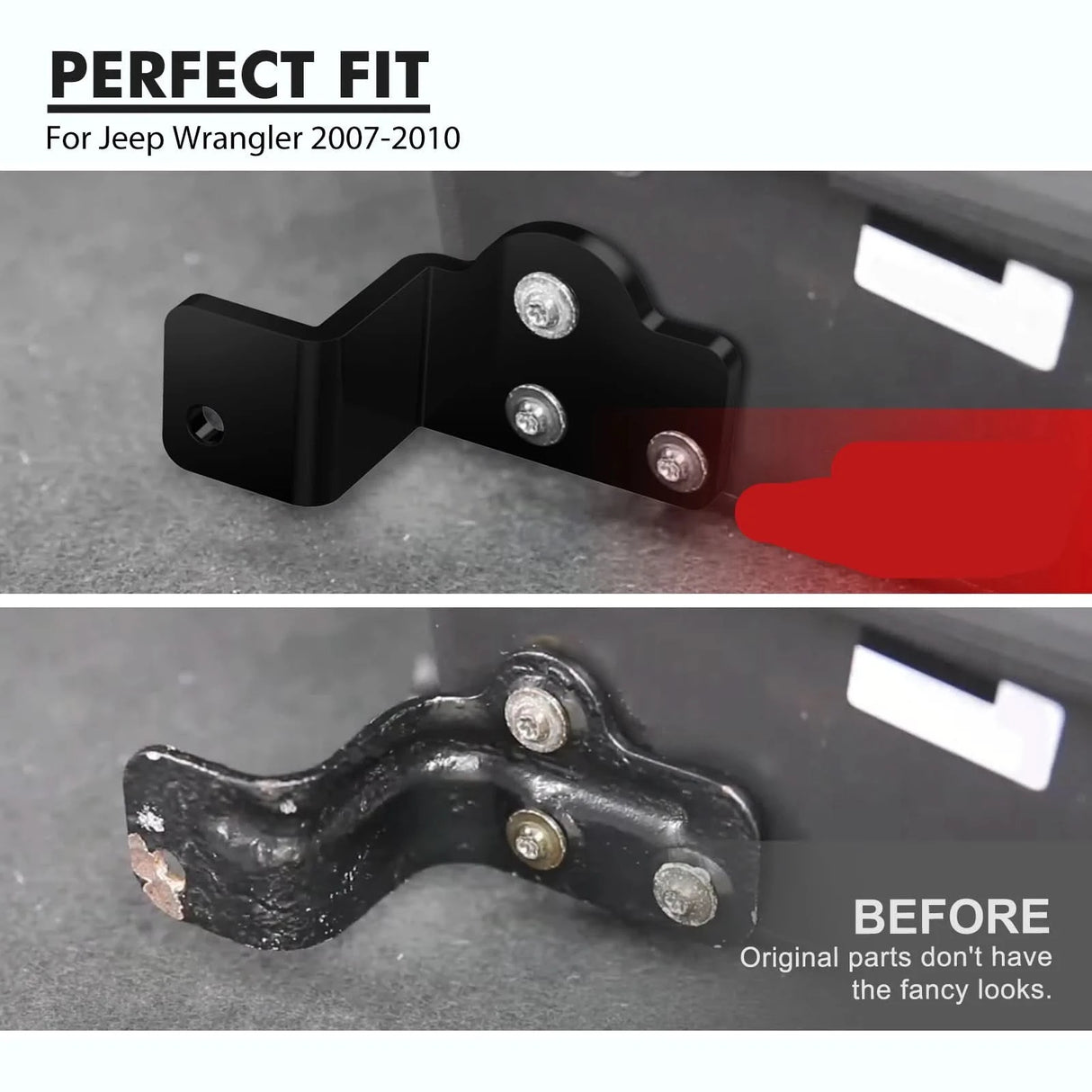 Heavy-Duty Steel Subwoofer Bracket for Jeep Wrangler JK (2007–2010)